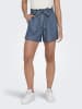 ONLY Shorts Bermudas Jeans-Shorts Seitentaschen Gürtel in Blau-3