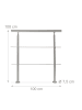 relaxdays Treppengeländer 2 Querstreben in Silber - (L)100 m x (H)108 cm