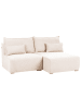 Beliani Modulsofa NERBO in Beige/Braun - (W) 200 x (H) 97 x (L) 154 cm