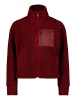 BETTY & CO Sweatshirt-Jacke mit Reißverschluss in Fall Burgundy