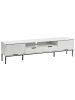 Beliani TV-Möbel LEDUC in Weiß/Schwarz - (W) 200 x (H) 52 x (L) 40 cm