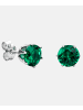 Diamant L'éternel Ohrringe aus 375 Weißgold mit Smaragd
