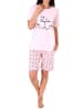 NORMANN Shorty Pyjama Schlafanzug kurzarm verspielten - 44724 in rosa