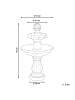 Beliani Gartenbrunnen LIMBARA in Beige - (W) 55 x (H) 95 x (L) 55 cm