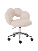 Beliani Bürostuhl WHIZZY in Beige/Silber - (W) 50 x (H) 64 x (L) 50 cm