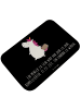 Mr. & Mrs. Panda Badematte Einhorn Koffer mit Spruch in Schwarz