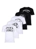 Jack & Jones T-Shirt 5er Pack in Weiß/Schwarz