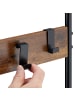 relaxdays Handtuchleiter in Schwarz/ Braun - (B)44 x (H)160,5 cm