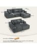 HOMCOM Ecksofa in Dunkelgrau 267L x 168B x 85H cm