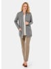 GOLDNER Kurzgröße:  Strickjacke Eleganter, offener Merino-Cardigan in grau