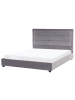 Beliani Doppelbett ROUEN in Grau/Schwarz - (W) 166 x (H) 112 x (L) 213 cm