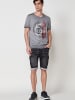 KOROSHI Kurzarm-t-shirt. in grau