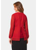 GOLDNER Kurzgröße:  Festliche Bluse mit Chiffonüberwurf in rot