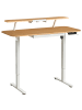 Beliani Höhenverstellbarer Schreibtisch WILBANKS in Braun/Weiß
