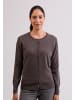 CASH-MERE.CH Cardigan Rundhals in Taupe Melange