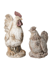 Beliani 2er-Set Gartenfigur SPECCHIA in Beige/Weiß