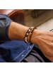 Amor Armband Edelstahl, IP Gold in Braun
