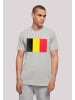 F4NT4STIC T-Shirt Belgien Flagge Belgium in grau meliert