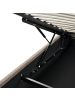 Beliani Einzelbett DINAN in Beige/Schwarz - (W) 97 x (H) 31 x (L) 214 cm