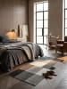 KADIMA DESIGN Kurzflorteppich Patchwork pflegeleicht Wohnzimmer Schlafzimmer Flur in Grau