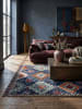 KADIMA DESIGN Hochflor-Teppich Flauschig TAFRAUT Berber Wohnzimmer Wohnlich in Blau