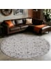 Teppich Boss Kurzflor Teppich Inka 1142, rund - Creme