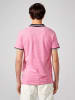 KOROSHI KURZARM POLOSHIRT PIQUE in pink
