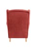 58 aufm Kessel OHRENSESSEL Karlen Bezug Veloursstoff Buche natur / terracotta