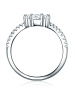 Trilani Ring aus Sterling Silber mit Zirkonia in silber