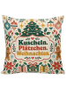 Mr. & Mrs. Panda Kissen Weihnachtskissen verspielt Design mit Sp... in Weiß