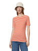 Marc O'Polo Gestreiftes T-Shirt slim in multi/ fruity orange