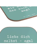 Mr. & Mrs. Panda Glas-Untersetzer Spruch Selbstakzeptanz Liebe m... in Meeresbrise