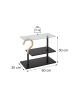 relaxdays Couchtisch in Schwarz/ Natur - (B)60 x (H)50 x (T)30 cm