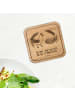 Mr. & Mrs. Panda Glasuntersetzer Huhn Stolz mit Spruch in Transparent