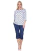 NORMANN Kurzarm Capri Schlafanzug Pyjama Tupfen Punkte Look 125 90 330 in marine