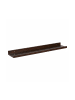 relaxdays Wandregal in Dunkelbraun - (B)80 x (H)5 x (T)15 cm