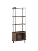Beliani Bücherregal BRADLEY in Braun - (W) 80 x (H) 180 x (L) 40 cm