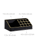 relaxdays Makeup Organizer in Schwarz Gold