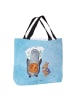 Mr. & Mrs. Panda Shopper Damen Pinguin & Maus Wanderer ohne Spruch in Eisblau