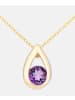 Diamant L'éternel Halskette mit Anhänger aus 375 Gelbgold mit Amethyst
