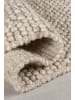 KADIMA DESIGN Wollteppich handgewebt Struktur hochdicht Teppich Wolle-Polyester in Beige