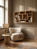 KADIMA DESIGN Wandregal RUR: Modernes Design, MDF, melaminharzbeschichtet in Braun