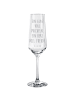 Mr. & Mrs. Panda Glas Spruch Sektglas Freude mit Spruch in Transparent