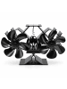 relaxdays Kaminventilator in Schwarz - (B)23,5 x (H)14,5 x (T)10,5 cm