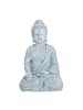 relaxdays Buddha Figur in Hellgrau - (H)40 cm