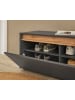 Furn.Design Garderoben-Set 3-teilig grau matt, Eiche 100 cm, Flurgarderobe inkl. Sitzkissen