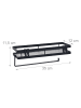 relaxdays Gewürzregal in Schwarz - (B)35 x (H)11,5 x (T)12 cm