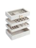 SONGMICS Schmuckkasten Gisella in Weiß - (B)28 x (H)18.3 x (T)17 cm