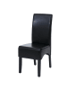 MCW 6er-Set Esszimmerstuhl Crotone, Schwarz, dunkle Beine