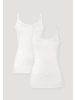 Hessnatur Spaghetti Top Fitted 2er-Set in naturweiss